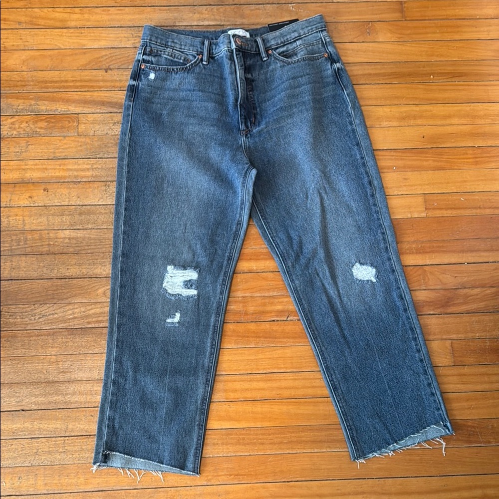 Women's Distressed Blue Jeans